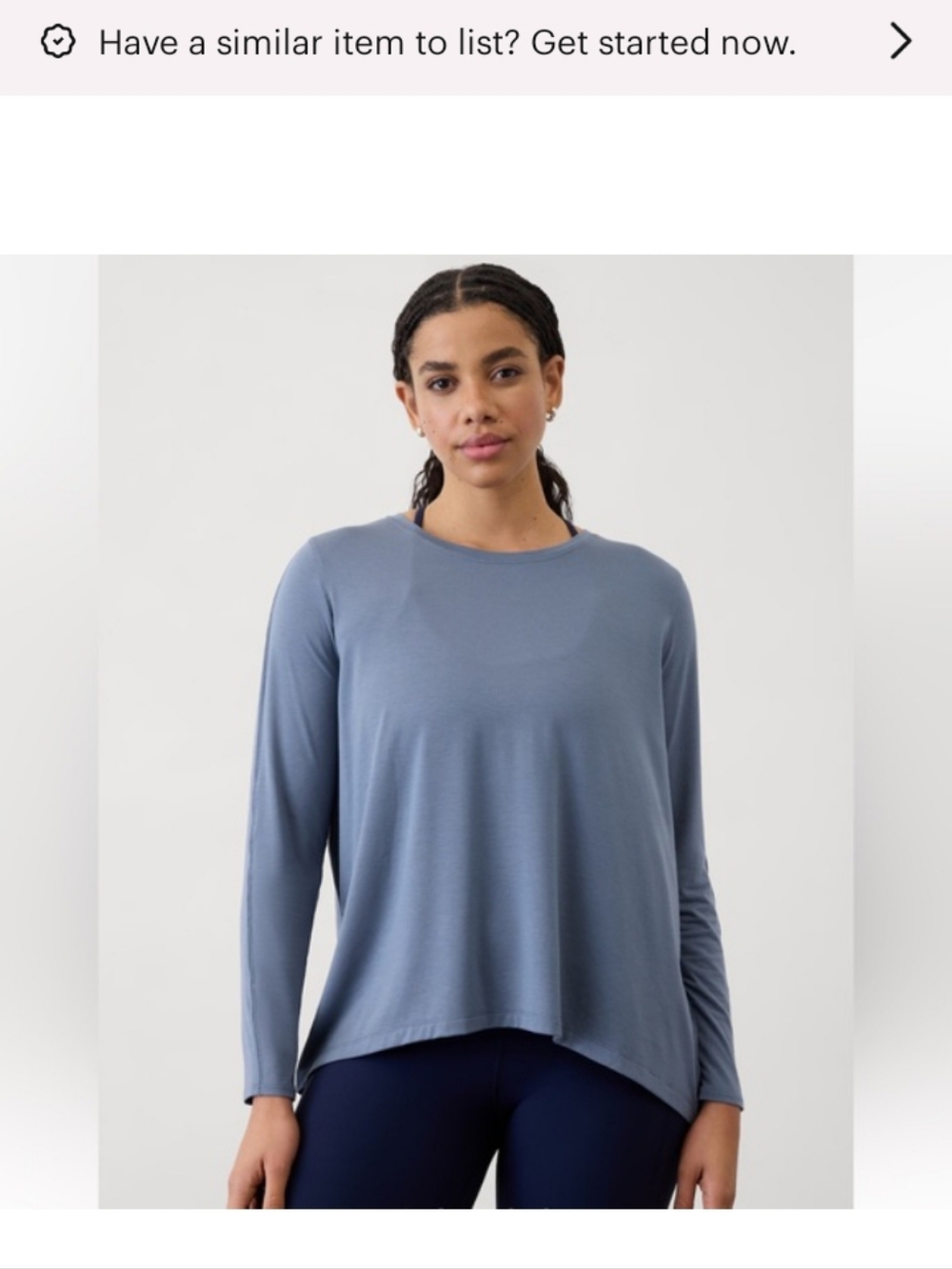 Athleta With Ease Long Shirt SZ. LG